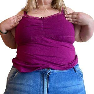 Vintage Faded Glory Purple Little Cami Top Size L